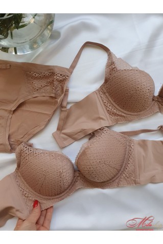 Комплект з м'яким пуш-ап Lorairis 6514 колір бежевий